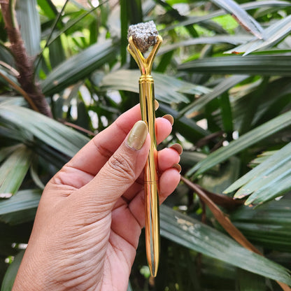 Crystal Pyrite Ball Pen