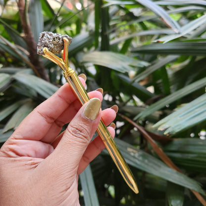 Crystal Pyrite Ball Pen