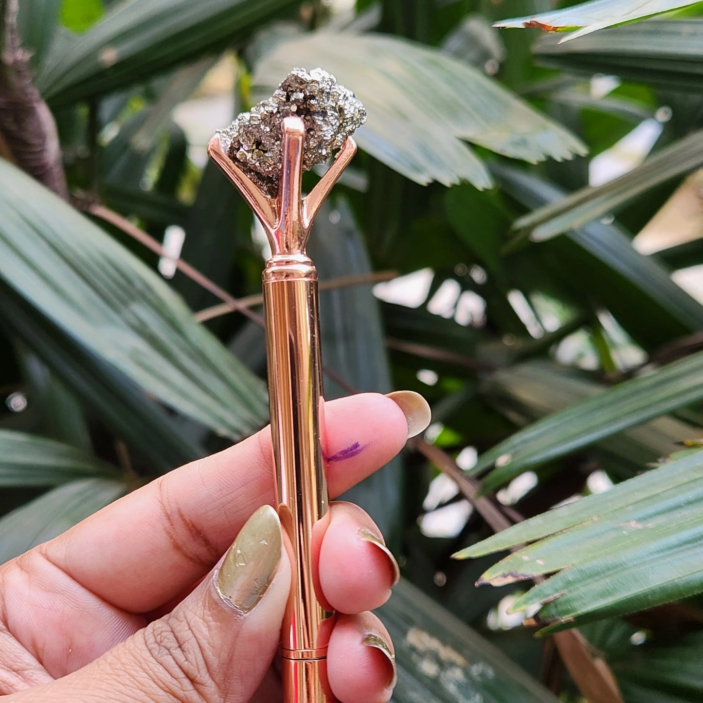 Crystal Pyrite Ball Pen