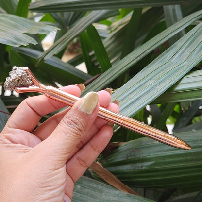 Crystal Pyrite Ball Pen