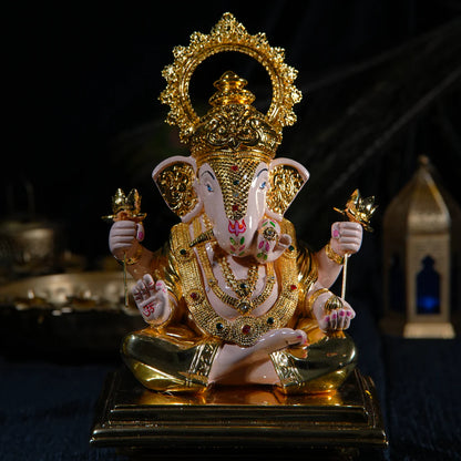 Ganpati Gold-Plated Idol 3 Inch