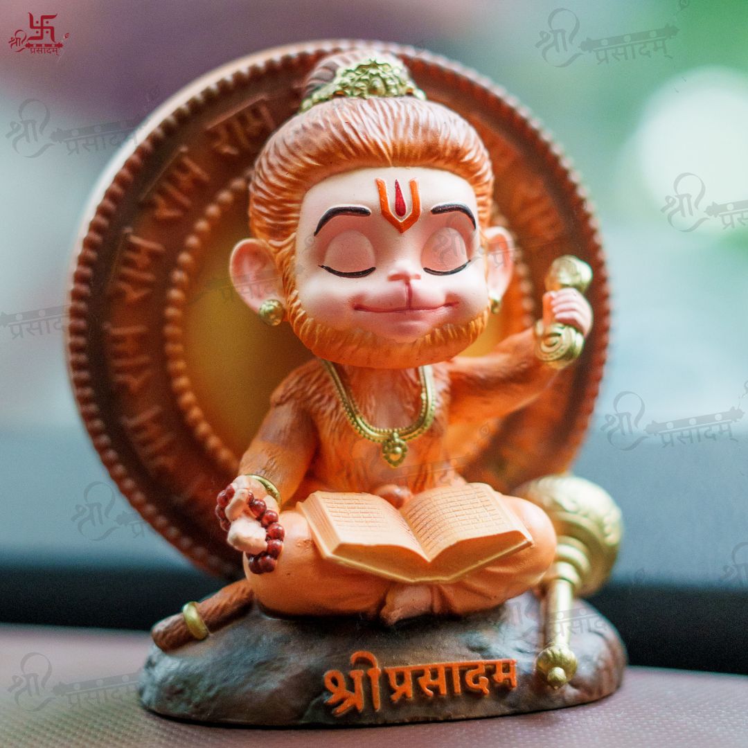 Meditating Bal Hanuman Idol